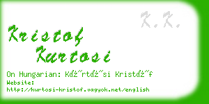 kristof kurtosi business card