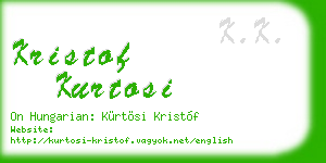 kristof kurtosi business card